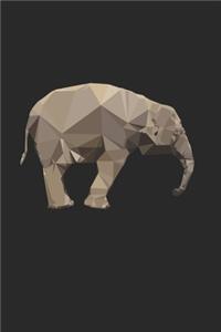 Elefant Polygon Geometrisch Art Natur Notizbuch