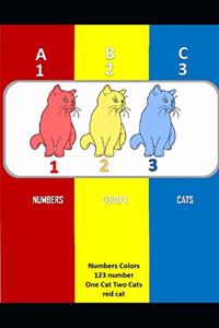 Numbers Colors, 123 number, One Cat Two Cats, red cat