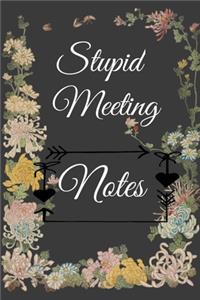 Stupid Meeting Notes