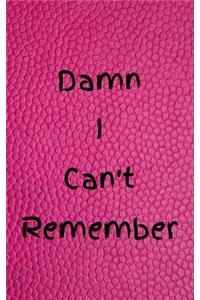 Damn I Can't Remember
