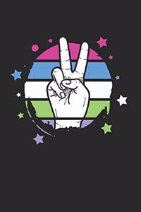 Hippy Peace hand Sign Notebook