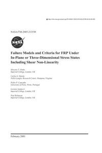 Failure Models and Criteria for Frp Under In-Plane or Three-Dimensional Stress States Including Shear Non-Linearity