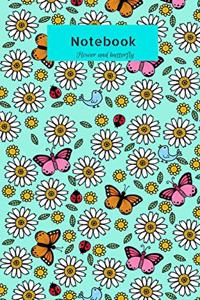 Notebook Flower and butterfly