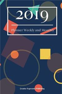 2019 Planner Weekly and Monthly: Weekly Calendar and Notes 2019 Professional Planner 6x9 Task Planner and Organizer
