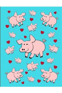 I Love Pigs Notebook Journal 150 College Ruled Pages 8.5 X 11