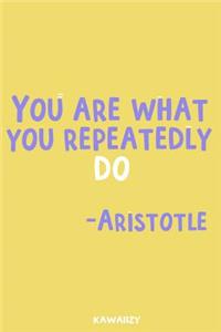 Your Are What You Repeatedly Do - Aristotle