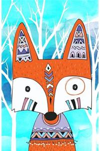 Journal Notebook Tribal Fox In Forest