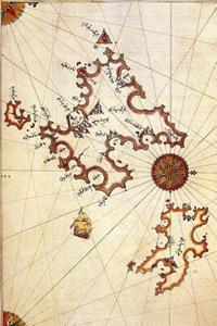 Ancient Map of Majorca and Minorca by the Ottoman Admiral Piri Reis Journal