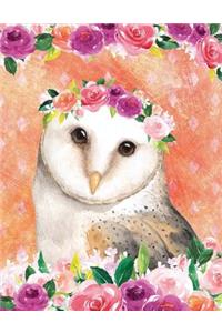 My Big Fat Bullet Journal for Bird Lovers Owl in Flowers