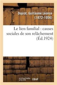 Le Lien Familial: Causes Sociales de Son Relâchement