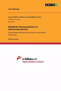 Mündliche Klassenarbeiten im Italienischunterricht