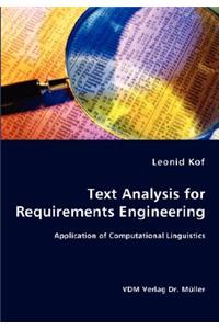 Text Analysis for Requirements Engineering- Application of Computational Linguistics