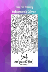 Have Fun Learning Scriptures while Coloring.