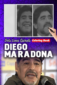 diego maradona dots lines spirals coloring book