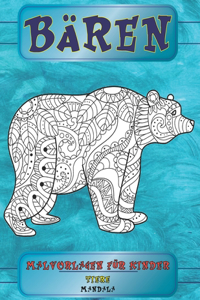 Malvorlagen für Kinder - Mandala - Tiere - Bären