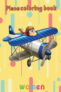 Plane Coloring book women