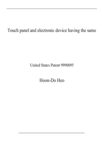 Touch panel and electronic device having the same