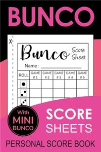 Bunco Score Sheets