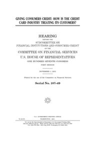 Giving consumers credit