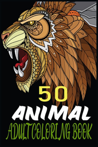 50 Animal Adult Coloring book