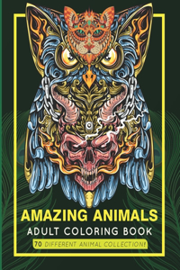 Amazing Animals Adult Coloring Book