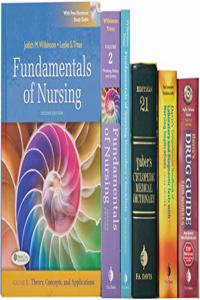 Fundamentals of Nursing 2e (2-Vol Set) + Skills Videos 2e + Procedure Checklists 2e + Taber's 21e (Indexed) + Davis's Drug GD for Nurses 12e (W/ CD) +