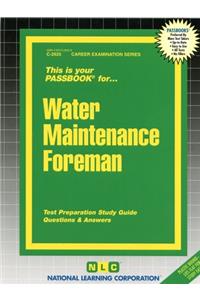 Water Maintenance Foreman