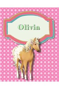 Handwriting and Illustration Story Paper 120 Pages Olivia