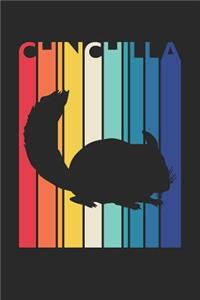 Vintage Chinchilla Notebook - Gift for Animal Lover - Colorful Chinchilla Diary - Retro Chinchilla Journal