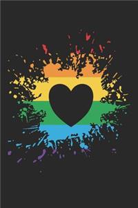 Equality Notebook - Rainbow Heart LGBT LGBT Awareness Month Gay Rights - Equality Journal