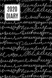 2020 Daily Diary Journal, Scribbly Handwriting