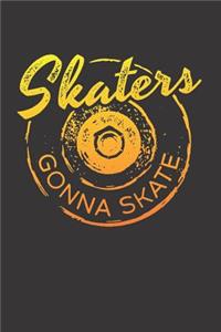 Skater Notebook Sk8 Skateboard Journal 6x9 lined Diary Longboard Punk Funny School