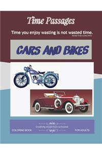 Cars and Bikes Coloring Book for Adults