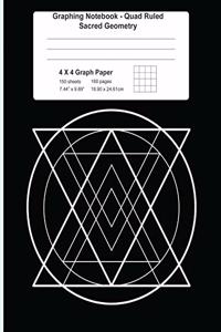 Graphing Notebook Quad Ruled Sacred Geometry 4 X 4 Graph Paper