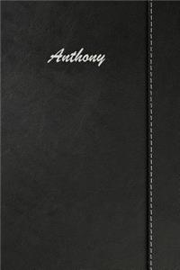 Anthony: Weekly Meal Planner Simulated Black Leather Track And Plan Your Meals 52 Week Food Planner / Diary / Log / Journal / Calendar Meal Prep And Planning