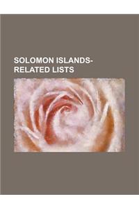Solomon Islands-Related Lists