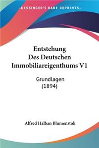 Entstehung Des Deutschen Immobiliareigenthums V1