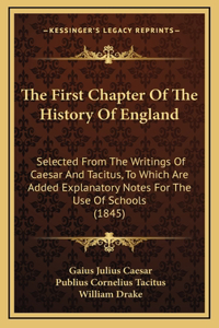 The First Chapter Of The History Of England
