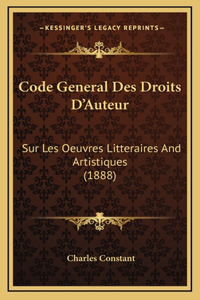 Code General Des Droits D'Auteur