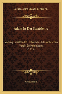 Adam In Der Staatslehre