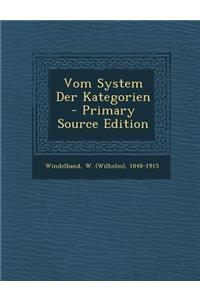 Vom System Der Kategorien