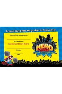 VBS Hero Central Student Certificate (Pack of 48)