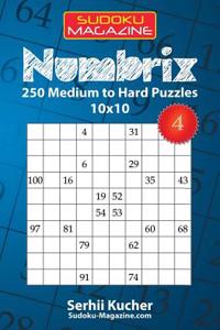 Numbrix - 250 Medium to Hard Puzzles 10x10