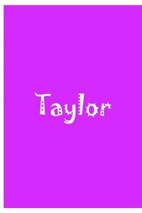 Taylor - Purple Personalized Notebook / Journal / Blank Lined Pages