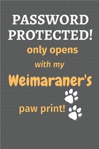Password Protected! only opens with my Weimaraner's paw print!