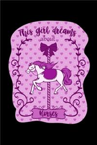 This Girl Dreams About Horses: Blank Comic Book Sketchbook For Kids And Adults To Draw Your Own Cartoon For Horse Lovers, A Horse Whisperer, Horse Riding Fans Or A Horse Girl (6 x