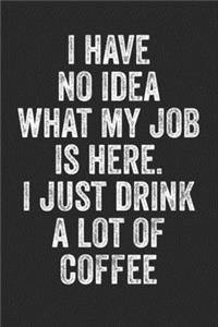 I Have No Idea What My Job Is Here I Just Drink A Lot Of Coffee