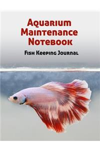 Aquarium Maintenance Notebook Fish Keeping Journal