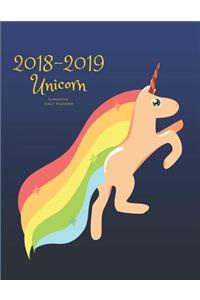 2018 2019 15 Months Unicorn Daily Planner