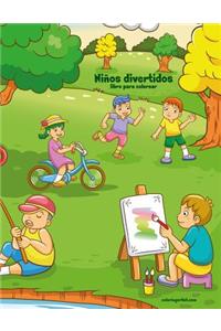 Niños divertidos libro para colorear 1